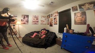 Immense faux melons crossdresser spunking observing photoshoot angle two