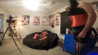 Immense faux melons crossdresser spunking observing photoshoot angle two