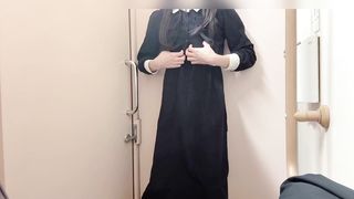 [Crossdressing] Japanese getting off with a plenty of of orgasm in a super-cute uniform