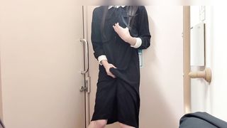 [Crossdressing] Japanese getting off with a plenty of of orgasm in a super-cute uniform