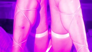 The femboy sissy Mylene AnAlyze juggle on her fake penises and bellows in purity (she covets for dicks)