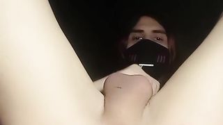 Frolicking with fat ass-plug and nutting