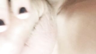 Morning faux-cock and spunk as lubricant