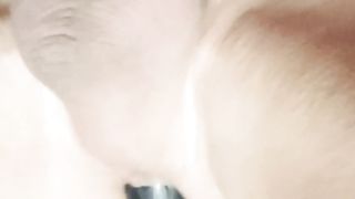 Morning faux-cock and spunk as lubricant