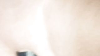 Morning faux-cock and spunk as lubricant