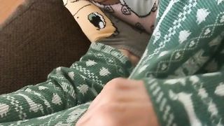 Flapping my spear in the kitchen.