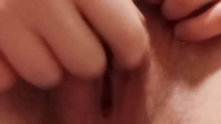 FTM masturbating and splooging (very first time) his Nub-schlong