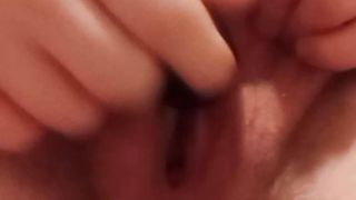 FTM masturbating and splooging (very first time) his Nub-schlong