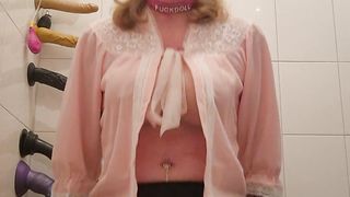 Sissy fuckdoll showcases fresh coochie