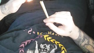 Trans Fellow Makes His FTM Chisel Jizm Rock hard in Public (Deep Voice Masculine Shrieking ASMR) Smoking Fetish