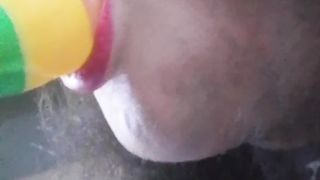 Lush trans inhales on fuck stick and ejaculates on her face