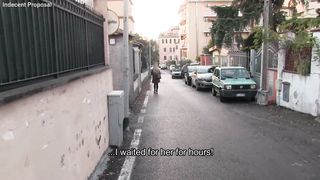 Accepts 1000€ and gets her caboose plowed by molten Italian - English subtitles