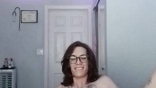 KymberlyTS with lovely buttplug having joy