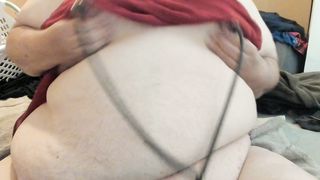 Ample Sissy in Crimson Dumping & Pumping