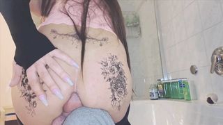 I rail my own manmeat in my tatted donk. too yam-sized beefstick in the bung