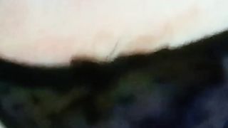 Super-cute crossdresser with succulent eyes in stockings and high stilettos is frolicking with his chisel