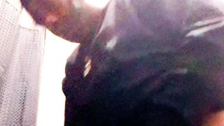 Mischievous FTM drains his yam-sized Tdick an plays with his vibro