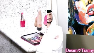 Glorious Trans Ash-blonde Pummels a Passive Grease Sheik