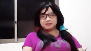 Belleza Trans Valentina masturbandose en diciembre