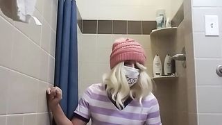 Femboy Milking off Good-sized manmeat and Showcasing Butt