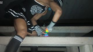 Sissy Femboy Smashes Her Taut Backside in Public [Total video on Xvideos Crimson]