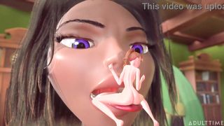 3DGSPOT - Lil' Trans Pokes With Good-sized Big-chested Trans! THREE DIMENSIONAL ANIMATION PORNO!