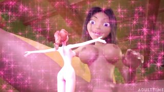 3DGSPOT - Lil' Trans Pokes With Good-sized Big-chested Trans! THREE DIMENSIONAL ANIMATION PORNO!