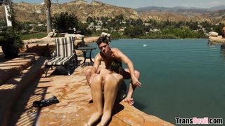 Petite cocked trans gf Ryder Monroe