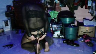 Encaged sissy in the dark two/trio