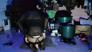 Encaged sissy in the dark two/trio