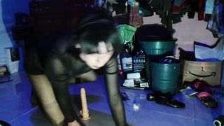 Encaged sissy in the dark two/trio