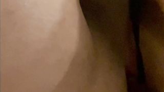 Solo Transsexual have fun with fuck stick