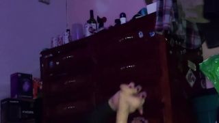 Encaged Sissy in the dark (vertical) two/trio