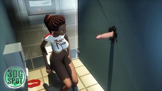 3Dgspot - Teenager Cheerleader Bj's And Smashes A Random Meaty Shaft In Glory Crevice! Uncensored Romp!