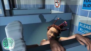 3Dgspot - Teenager Cheerleader Bj's And Smashes A Random Meaty Shaft In Glory Crevice! Uncensored Romp!