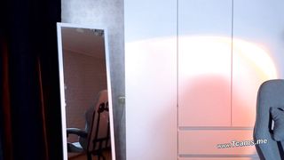 Blonde Femboy Jerks Off Her Cock And Stripteasing