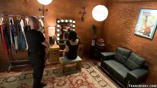 TRANSSEXUAL ravages set intern in dressing bedroom