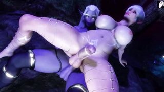 (4K) Firm manhood dream cougar blows a load super-steamy semen on hermaphroditism nymph's bum