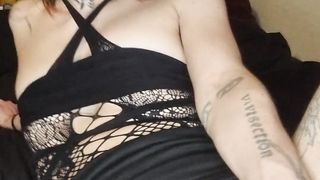 Emo tboy romps filthy snatch with monster fuck stick