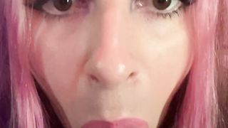 POINT OF VIEW Trans Gal Gasps On Your Spunk-pump