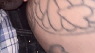 Plowing t-girl in her fresh maid garb