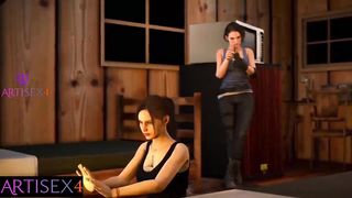 Futa Jill , Claire , Chris in resident eviI fuckology Artisex4
