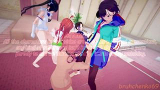 Futa Fuckfest with Shinobu, Tamaki , Itsuki, Shizuka, Satania and Hestia