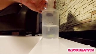 Naughty clyster for subjugated t-girl (Fetish Fatale)