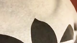 Shredded TRANSSEXUAL toying with her sluggish shaft