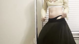 Lovely Tgirl dances and undresses for you