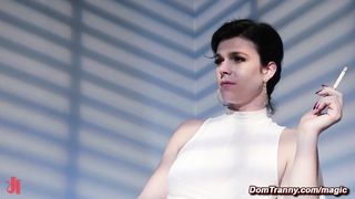 Shemale subverts and fucks detective