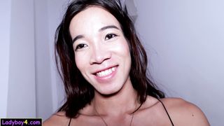Big boobs Asian ladyboy anal penetration