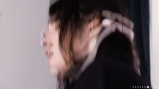 Lucky dude bareback fucks new TS roommate so hard