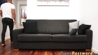 Asian tranny slut banged hard with a huge meaty dick